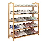 Vertical Shoe Rack - Space-Saving Wooden Organizer for Entryway, Bedroom, or Garage - Tall Narrow Storage Solution