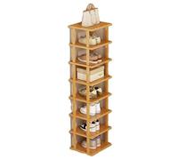 Vertical Shoe Rack, Wooden nizer, Easy to Install No Tools Required, Freestanding Storage for Entryway, Hallway, Closet - Space-Saving Solution