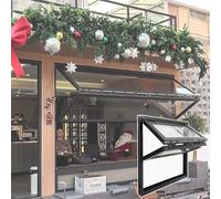 Vertical Sliding Double Hung, Aluminum Frame Window, for Food Truck Business Kitchen Use, Folding Concession Serving(20X49in(50.8X124.5cm))