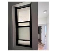 Vertical Sliding Window with Screen, Narrow Drop Down Venting Window, for Basement Kitchen, Aluminum Frame