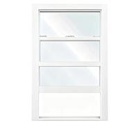 Vertical Sliding Windows, Customizable Aluminum Frame Shed Windows, Basement Greenhouse Restaurant Mobile Home Bathroom Garages Loft Ventilation Replacement Windows(White)