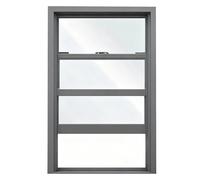 Vertical Sliding Windows, Customizable Aluminum Frame Shed Windows, Basement Greenhouse Restaurant Mobile Home Bathroom Garages Loft Ventilation Replacement Windows(Gray)