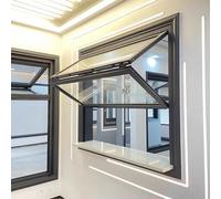 Vertical Sliding Windows for Food Trucks, Lift-and-Slide Tempered Glass Hatches with Floating Mechanism, Mobile Vending Service Window
