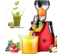 Vertical Slow Masticating Pure Juicer, Cold Press Juicer Machine With Reverse Function-86mm Large Caliber Dregs Juice Separation,2 Modes,High Juice Yield-Easy To Clean,Red