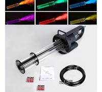 Vertical Smoke Machine with Wireless Remote, 12 Color LED Lights, 3 Modes, 8000 CFM Output Smoke Machine Handheld CO2 Fog Machine with RGB Lights Cannon Jet Machine Stage Effect Equipment Tube