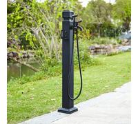 Vertical Square Garden Water Column Faucet, Floor Mounted Anti-Freezing Water Tap for Garden, Patio, Yard or Balcony