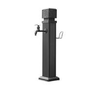 Vertical Square Garden Water Column, Floor Standing Fire Hydrant, with Faucet, Decorative Outdoor Fountain in The Courtyard(17x17x74cm)
