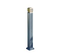 Vertical Square Garden Water Column with Double Brass Faucet Aluminum Alloy Yard Hydrant Water Column Weather Resistantt Large Diameter Inlet Easy Installation for Patio Lawn Irrigation Washing(A)