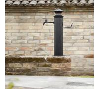Vertical Square Outdoor Water Column Faucet - Freeze-Proof Double Spout for Garden, Farm, Pasture, Backyard Irrigation & Washing Solutions B Low-Cut