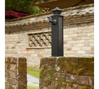 Vertical Square Outdoor Water Column Faucet - Freeze-Proof Double Spout for Garden, Farm, Pasture, Backyard Irrigation & Washing Solutions D Low-Cut