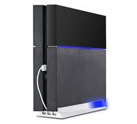 Vertical Stand for PS4 White, Kailisen Blue Light Base Led PS4 Bracket Mount Holder Stand for Playstation 4 Console with 3 USB Hub Ports -White