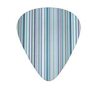 Vertical Stripes Printed Guitar Picks 12 Pack Picks Sampler With Storage Box For Guitar Bass Ukulele 0.46mm