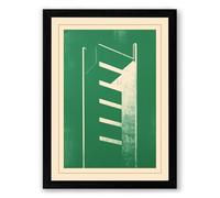 Vertical Structure Art Deco Framed Wall Art Print A3 (42×29.7cm) Black, Wall Decor for Living Room, Bedroom, Office & Home, Ready to Hang, Art Gift