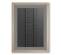 Vertical Structure Industrial Framed Wall Art Print A1 (84.1×59.4cm) Oak, Wall Decor for Living Room, Bedroom, Office & Home, Ready to Hang, Art Gift