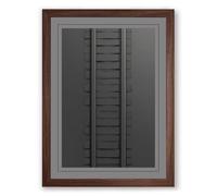 Vertical Structure Industrial Framed Wall Art Print A4 (29.7×21cm) Walnut, Wall Decor for Living Room, Bedroom, Office & Home, Ready to Hang, Art Gift