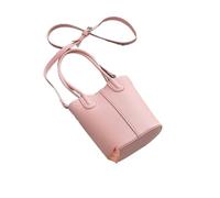 Vertical Style Shoulder Bucket Bag Set For Women Pure Color Crossbody Summer Handbag Luxury(Pink)