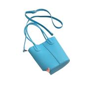 Vertical Style Shoulder Bucket Bag Set For Women Pure Color Crossbody Summer Handbag Luxury(SKY BLUE)