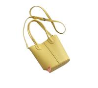 Vertical Style Shoulder Bucket Bag Set For Women Pure Color Crossbody Summer Handbag Luxury(Yellow)