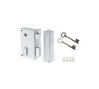 Vertical surface-mounted lock with key right - YALE - YAV37D - White - 2 keys included - Gate and Portal