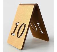 Vertical table number plate, Acrylic Tent Table Numbers Double Sided Gold Particles Multiple Sizes 1-50 Pieces(16-20,4X6.5cm)
