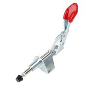 Vertical Toggle Clamp for Hand Tool, 90kg Antislip Push-Pull Clamping with Covered Handle, Galvanized Iron GH-301-AL, 190° Lever Opening, M4x20 Spin