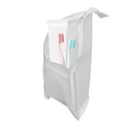 Vertical Toiletry Bag, Large Capacity Hanging Organizer | Travel Vertical Makeup Pouch | for Toothbrush, Toothpaste, Face Cleanser, Lotion, Hotel, Dorm, white, Se référer au descriptif, Refer to