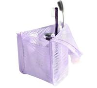 Vertical Toiletry Bag - Large Capacity Wet and Dry Separation - Clear Standing Makeup Bag | for Hotel Dorm Business Travel Toothbrush Soap Face Cleanser, purple, Se référer au descriptif, Refer to