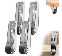 Vertical Track Roller Wheel, 4Pcs Sliding Door Roller, Heavy Duty Sliding Door Bottom Guide, Side or Vertical Mount, for Storage Box Drawers Bookcases Table