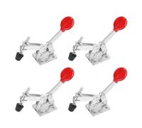 Vertical Type Quick Release Toggle Clamp, 4pcs Heavy Duty Toggle Clamps with 35Kg Holding Capacity, U - Shaped Clamping Bar for Sheet Metal and Circuit Boards, Ideal for Welding, M