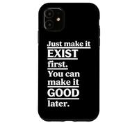 Vertical Underlined Exist Good Motivational Block Design Case for iPhone 11