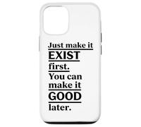 Vertical Underlined Exist Good Motivational Block Design Case for iPhone 12/12 Pro