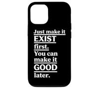 Vertical Underlined Exist Good Motivational Block Design Case for iPhone 12/12 Pro