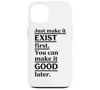 Vertical Underlined Exist Good Motivational Block Design Case for iPhone 13