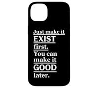 Vertical Underlined Exist Good Motivational Block Design Case for iPhone 14 Plus