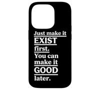 Vertical Underlined Exist Good Motivational Block Design Case for iPhone 14 Pro
