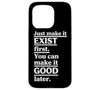 Vertical Underlined Exist Good Motivational Block Design Case for iPhone 15 Pro