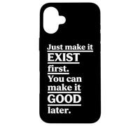 Vertical Underlined Exist Good Motivational Block Design Case for iPhone 16 Plus