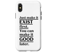 Vertical Underlined Exist Good Motivational Block Design Case for iPhone X/XS