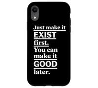 Vertical Underlined Exist Good Motivational Block Design Case for iPhone XR