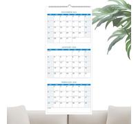 Vertical Wall Calendar 2025-2027 - Hanging Diary with 3 Views, Quarterly Paper Organizer for Office, Home Kitchen | Annual Plan, Wedding Program, Holiday Travel