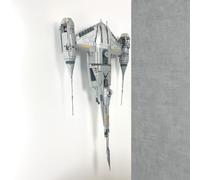 Vertical Wall Display Mount Compatible with Lego Star Wars UCS The Mandalorian's N-1 Starfighter 75442 Vertical Secure Floating Bracket with Screws and Wall Plugs