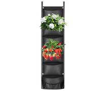 Vertical Wall Mounted Focaccina Tower - 6 Pockets Wall Mounted Planter for Vertical Garden | Flower Case Container for Climbing Plants | Garden Fence for Esther