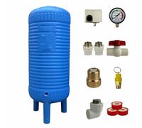 Vertical Water Pressure Tank 16132 Gallon Free Standing PE Pressurized Water Storage Container with Mounting Kit for Home Kitchen Shower Garden120L/31.7GAL