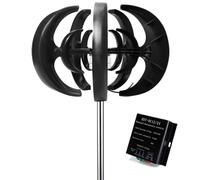 Vertical Wind Generator Kit - 3-Phase Permanent Magnet Model for 12V/24V DIY Wind Turbine, Solar-Powered Windmill, Ideal Science Teaching Tool - Green Color