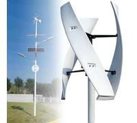Vertical Wind Turbine 16000W 20000W Generator with Controller, 5.59 mph Low Start-Up Speed, 3-Blade Axis for Home, Boats, Gazebos, Cabins, Street Lights(16000W,220V)