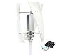 Vertical Wind Turbine Complete Kit with MPPT Controller, 14000W High Efficiency, 3 Blades Design for Marine, Camper, and Terrace Use