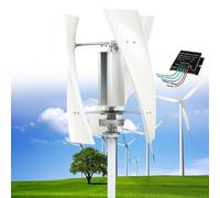 Vertical Wind Turbine Generator 12000W, 12V 24V 48V with MPPT Controller for Residential and Street Lighting, Magnetic Levitation Kit