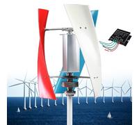 Vertical Wind Turbine Generator 14000W, 12V 24V 48V 110V 220V, Home Portable Energy Efficient with MPPT Controller, Silent Operation