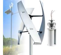 Vertical Wind Turbine Generator 16000W 20000W 12V 24V 48V 220V 3 Blades Home Small Wind Turbine, Silent Magnetic Levitation with MPPT Controller for Home Marine RV Energy(20000W,24V)