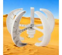 Vertical Wind Turbine Generator 220V 2000W-4000W, Low Noise 5 Blades Vertical Axis Motor Kit for Home and Garden, Efficient Energy Solution (12V-220V)